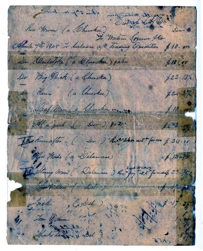 Record of Accounts (ca. 1850)