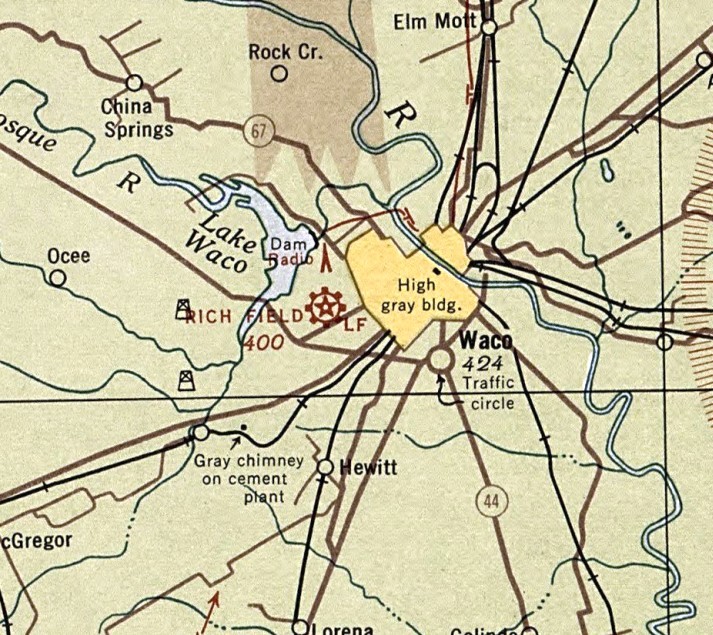 Map of Waco and Rich Field